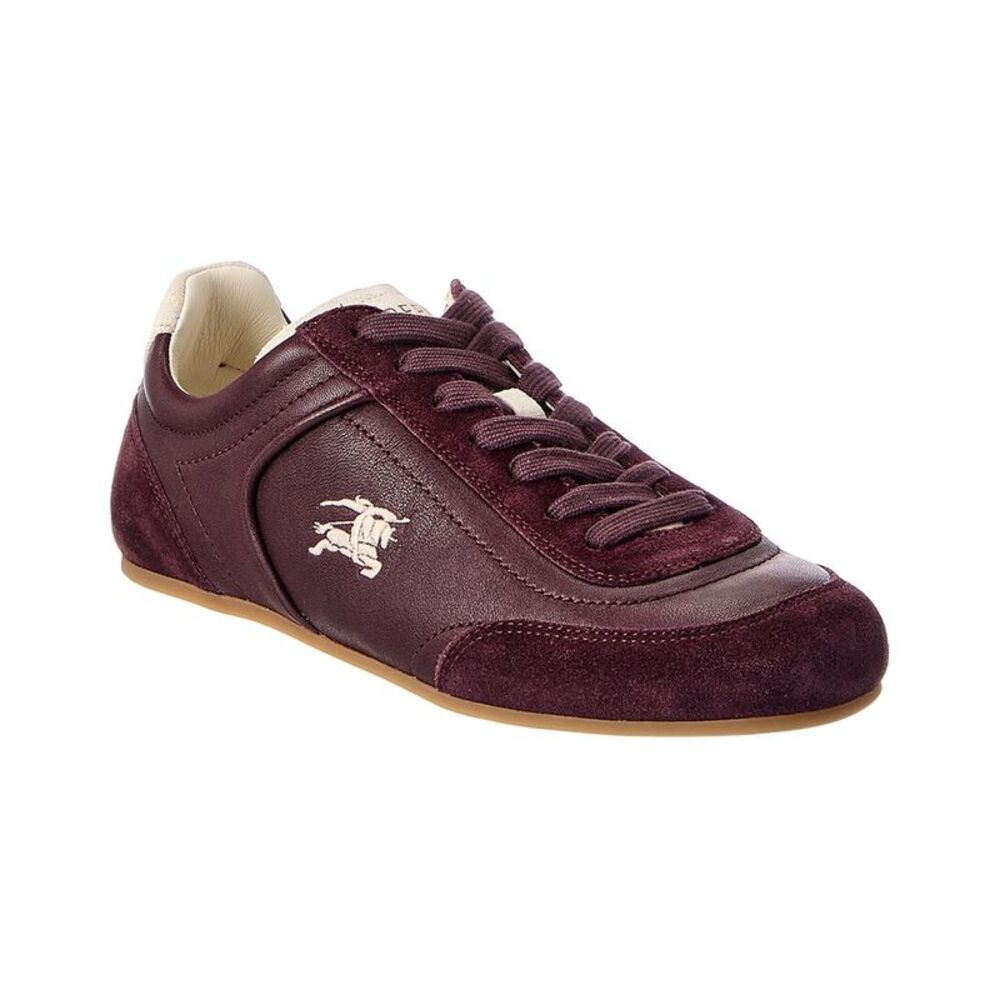 Burberry Knight Runner Leather & Suede Sneaker, Red